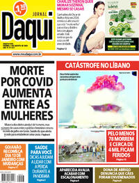 Capa do jornal Jornal Daqui 05/08/2020