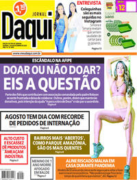 Capa do jornal Jornal Daqui 05/09/2020