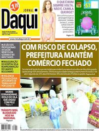 Capa do jornal Jornal Daqui 06/06/2020