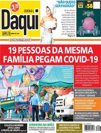 Capa do jornal Jornal Daqui 08/06/2020