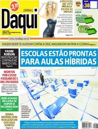 Capa do jornal Jornal Daqui 08/10/2020
