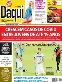 Capa do jornal Jornal Daqui 08/12/2020