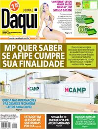 Capa do jornal Jornal Daqui 11/09/2020