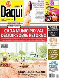 Capa do jornal Jornal Daqui 11/11/2020