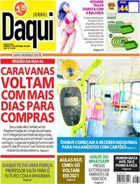 Capa do jornal Jornal Daqui 15/10/2020