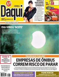 Capa do jornal Jornal Daqui 15/12/2020