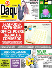 Capa do jornal Jornal Daqui 16/05/2020