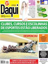 Capa do jornal Jornal Daqui 16/09/2020