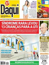 Capa do jornal Jornal Daqui 19/12/2020