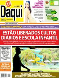Capa do jornal Jornal Daqui 20/10/2020