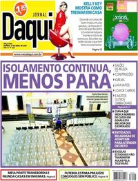 Capa do jornal Jornal Daqui 21/04/2020