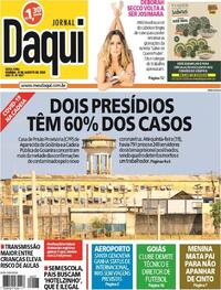 Capa do jornal Jornal Daqui 21/08/2020