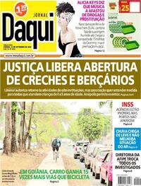 Capa do jornal Jornal Daqui 22/09/2020