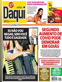 Capa do jornal Jornal Daqui 25/11/2020
