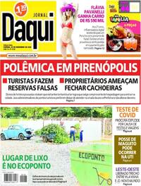 Capa do jornal Jornal Daqui 29/12/2020