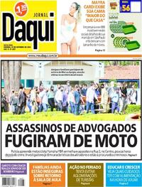 Capa do jornal Jornal Daqui 30/10/2020
