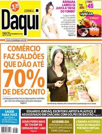Capa do jornal Jornal Daqui 30/12/2020