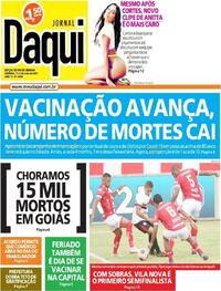 Capa do jornal Jornal Daqui 01/05/2021