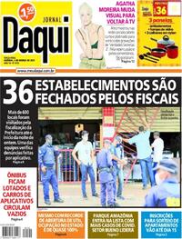 Capa do jornal Jornal Daqui 02/03/2021