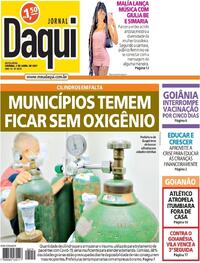 Capa do jornal Jornal Daqui 02/04/2021