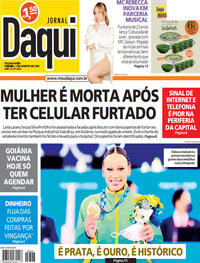 Capa do jornal Jornal Daqui 02/08/2021