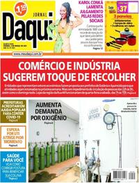 Capa do jornal Jornal Daqui 03/03/2021