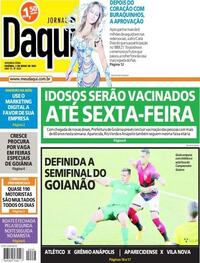 Capa do jornal Jornal Daqui 03/05/2021