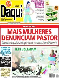 Capa do jornal Jornal Daqui 03/08/2021