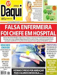 Capa do jornal Jornal Daqui 03/09/2021