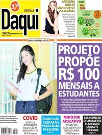 Capa do jornal Jornal Daqui 04/11/2021