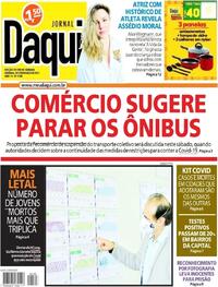 Capa do jornal Jornal Daqui 06/03/2021