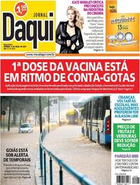 Capa do jornal Jornal Daqui 06/04/2021
