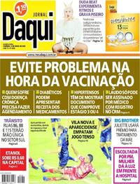 Capa do jornal Jornal Daqui 06/05/2021