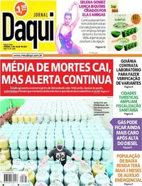 Capa do jornal Jornal Daqui 06/07/2021