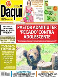 Capa do jornal Jornal Daqui 06/10/2021