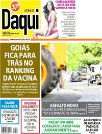 Capa do jornal Jornal Daqui 07/04/2021
