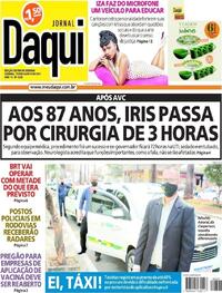 Capa do jornal Jornal Daqui 07/08/2021