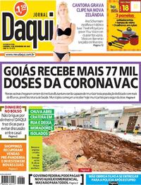 Capa do jornal Jornal Daqui 08/02/2021