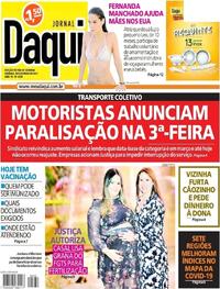 Capa do jornal Jornal Daqui 08/05/2021