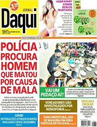 Capa do jornal Jornal Daqui 08/10/2021