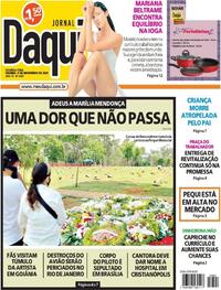 Capa do jornal Jornal Daqui 08/11/2021