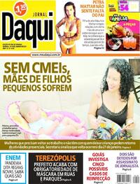 Capa do jornal Jornal Daqui 09/01/2021