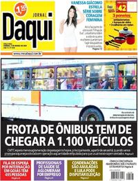 Capa do jornal Jornal Daqui 09/03/2021