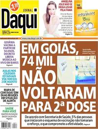 Capa do jornal Jornal Daqui 09/06/2021