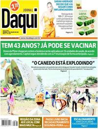 Capa do jornal Jornal Daqui 09/07/2021