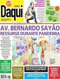 Capa do jornal Jornal Daqui 09/10/2021