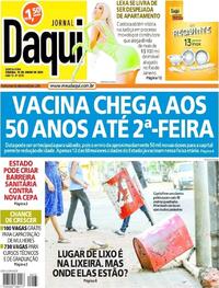 Capa do jornal Jornal Daqui 10/06/2021