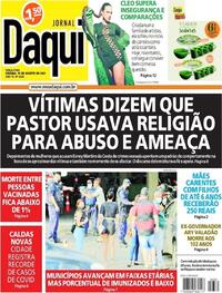 Capa do jornal Jornal Daqui 10/08/2021