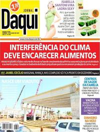 Capa do jornal Jornal Daqui 12/07/2021