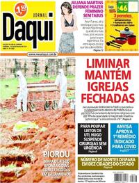 Capa do jornal Jornal Daqui 13/03/2021